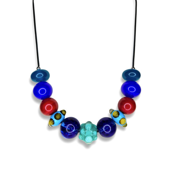 Collier "Bonbons Cobalt"