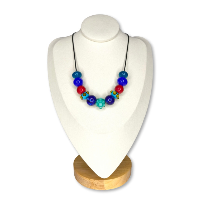 Collier "Bonbons Cobalt"
