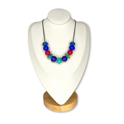 Collier "Bonbons Cobalt"