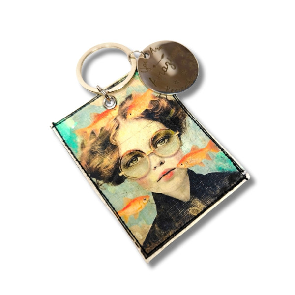 Porte -clés "Candice et la mer"