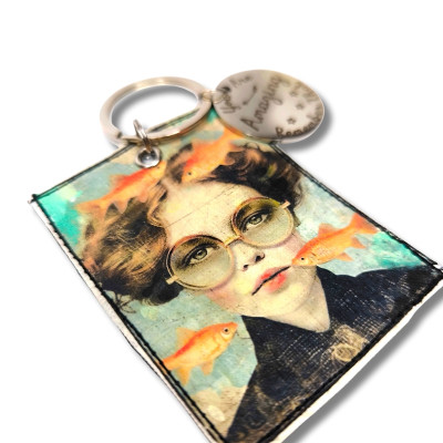 Porte -clés "Candice et la mer"