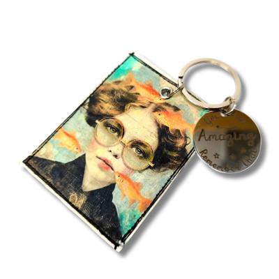 Porte -clés "Candice et la mer"