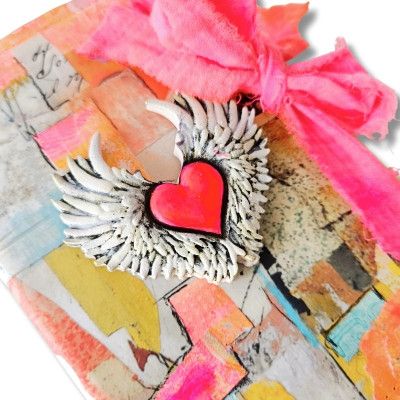 Carnet Coeur Pink fluo