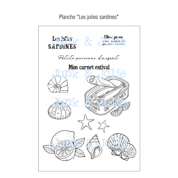 Planche de tampons digitaux "LES JOLIES SARDINES"