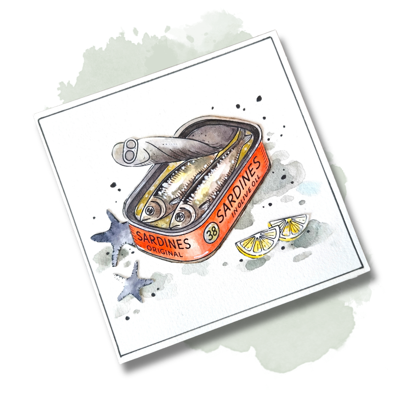 Planche de tampons digitaux "LES JOLIES SARDINES"