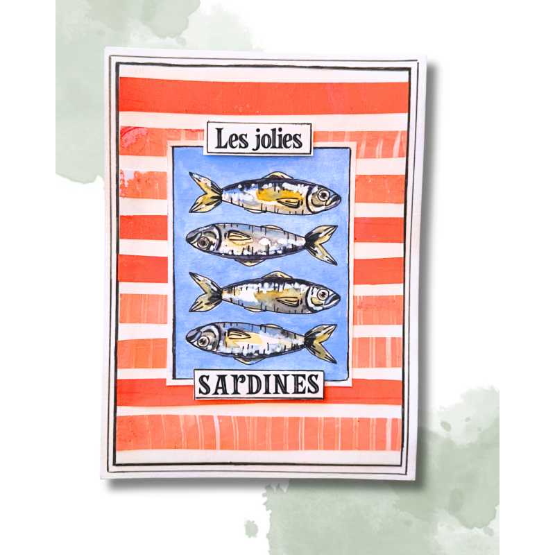 Planche de tampons digitaux "LES JOLIES SARDINES"