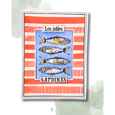 Planche de tampons digitaux "LES JOLIES SARDINES"