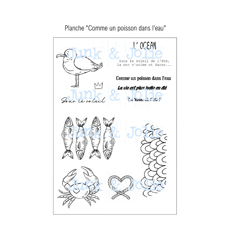 PACK 5 planches de tampons digitaux "ENTRE CIEL...