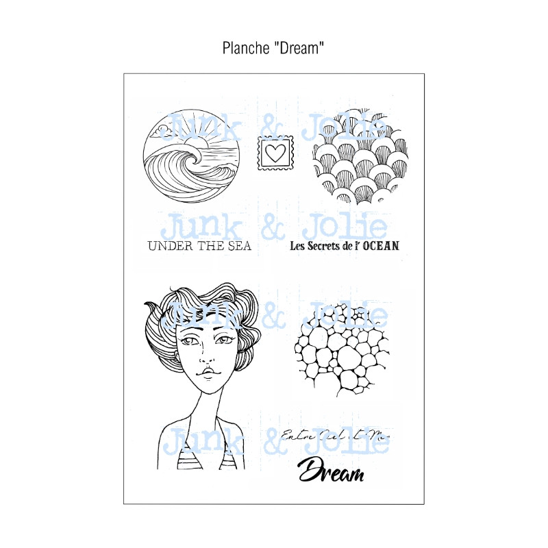 PACK 5 planches de tampons digitaux "ENTRE CIEL...